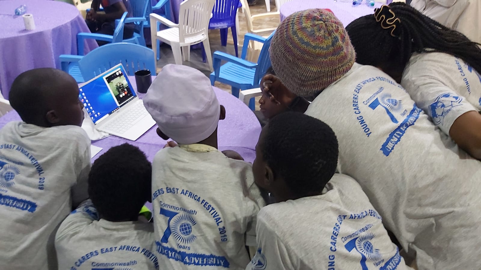 Young carers’ connect with other young carers’ in the commonwealth via video call