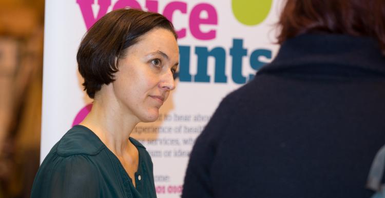 woman listening and signposting
