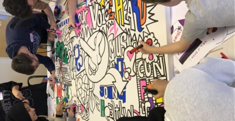 young healthwatch colouring artwork Nene Whitewater Centre