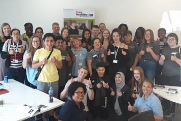 young people at 15 steps training