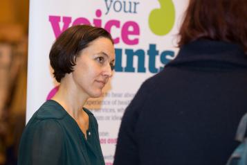 woman listening and signposting