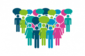 infographic of people talking