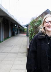 girl smiling at camera